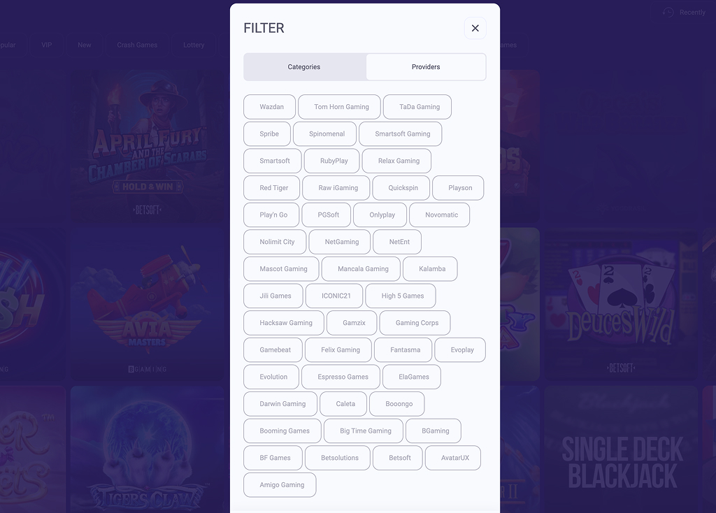 PokoBet Casino Game Providers